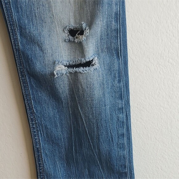 Buffalo David Bitton Ash X Basic Jeans 32x32 Blue Skinny Stretch Distress(34x32) - Picture 6 of 12